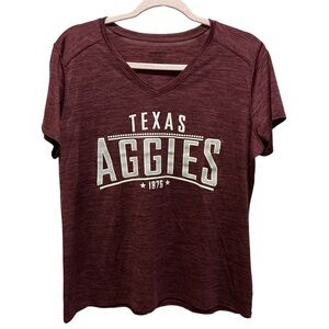 Augusta Sportswear Texas A&M v-neck tee. Size L.